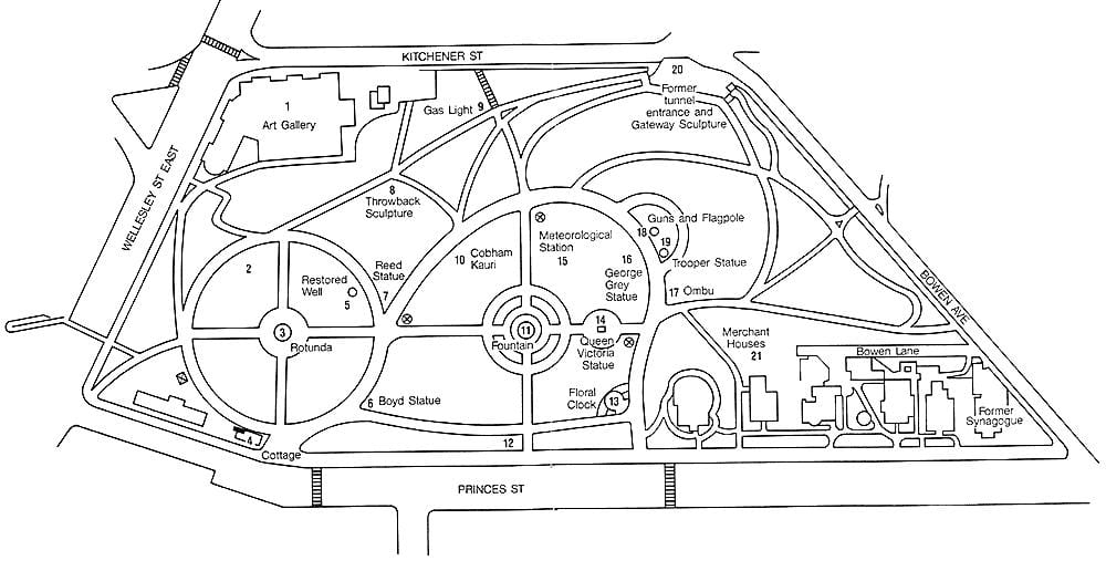 mapa de Albert park de Auckland