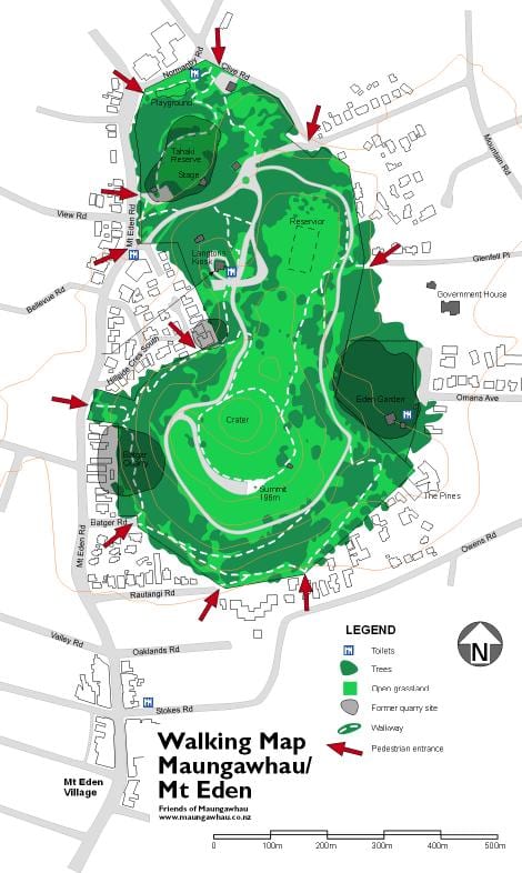 mapa de mt Eden