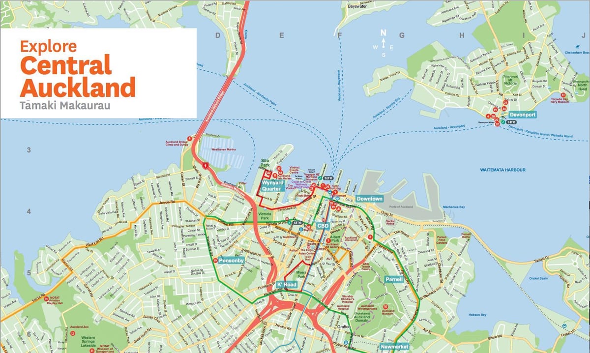 mapa de Newmarket Auckland