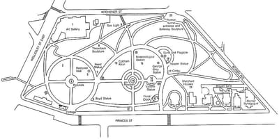 Mapa de Albert park de Auckland
