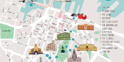 La ciudad de Auckland paseos mapa